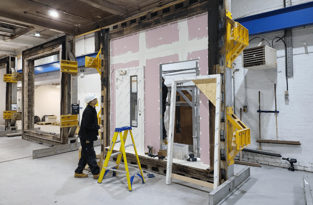 Installation of fire-rated doorset