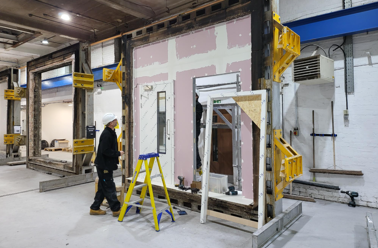 Installation of fire-rated doorset