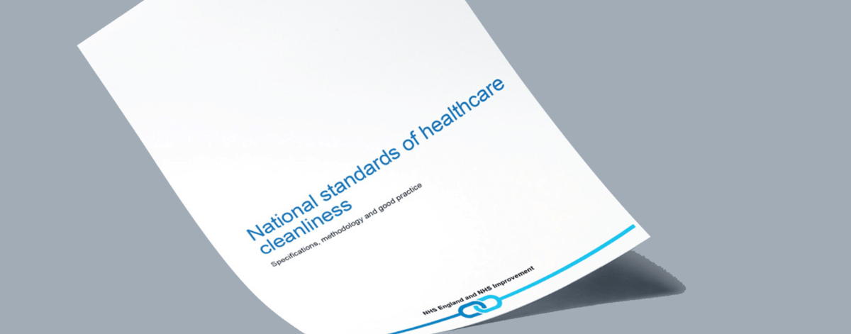 Image of the front of NHS Cleanliness Guidelines